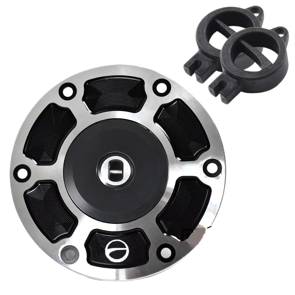 Motorcycle Gas Fuel Cap Motorrad-Motoröl-Einfülldeckel/Passend for BMW R1150GS R1150R 1999-2006 R1150RS R1150RT 2001-2005 Schlüsselverriegelungsstecker Kraftstofftankdeckel(Black Type-Key) von Becwdvo