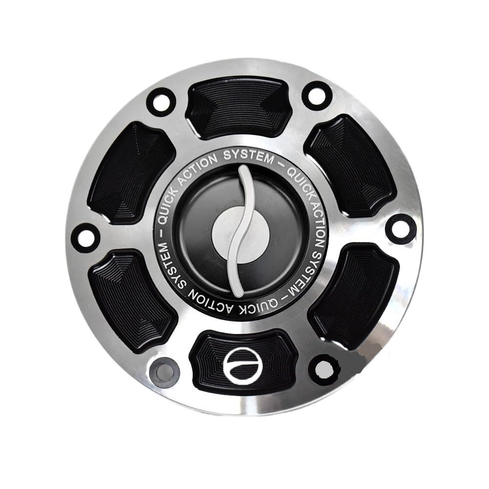 Motorcycle Gas Fuel Cap Motorrad-Motoröl-Einfülldeckel/Passend for BMW R1150GS R1150R 1999-2006 R1150RS R1150RT 2001-2005 Schlüsselverriegelungsstecker Kraftstofftankdeckel(Silver Type-S) von Becwdvo
