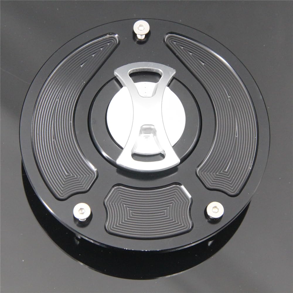 Motorcycle Gas Fuel Cap Schlüssellose Motorrad-Tankdeckelabdeckung/Passend for Honda VTR1000F Firestorm SuperHawk 1997-2017, VTR1000 SP-2 2000-2017(Silver no Logo) von Becwdvo