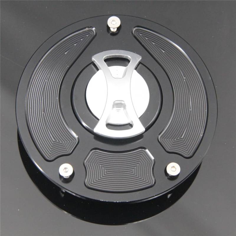 Motorcycle Gas Fuel Cap Schlüssellose Motorrad-Tankdeckelabdeckung/Passend for Honda VTR1000F Firestorm SuperHawk 1997-2017, VTR1000 SP-2 2000-2017(Silver no Logo) von Becwdvo