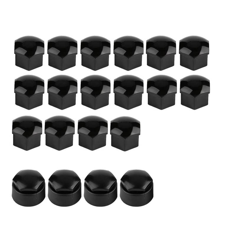 20 St¨¹ck 17mm Radmutterabdeckung Auto Rad Auto Nabe Schraubenschutz Anti Diebstahl Abdeckung Kappe Radmutter Felgenabdeckung(Schwarz) von Bediffer