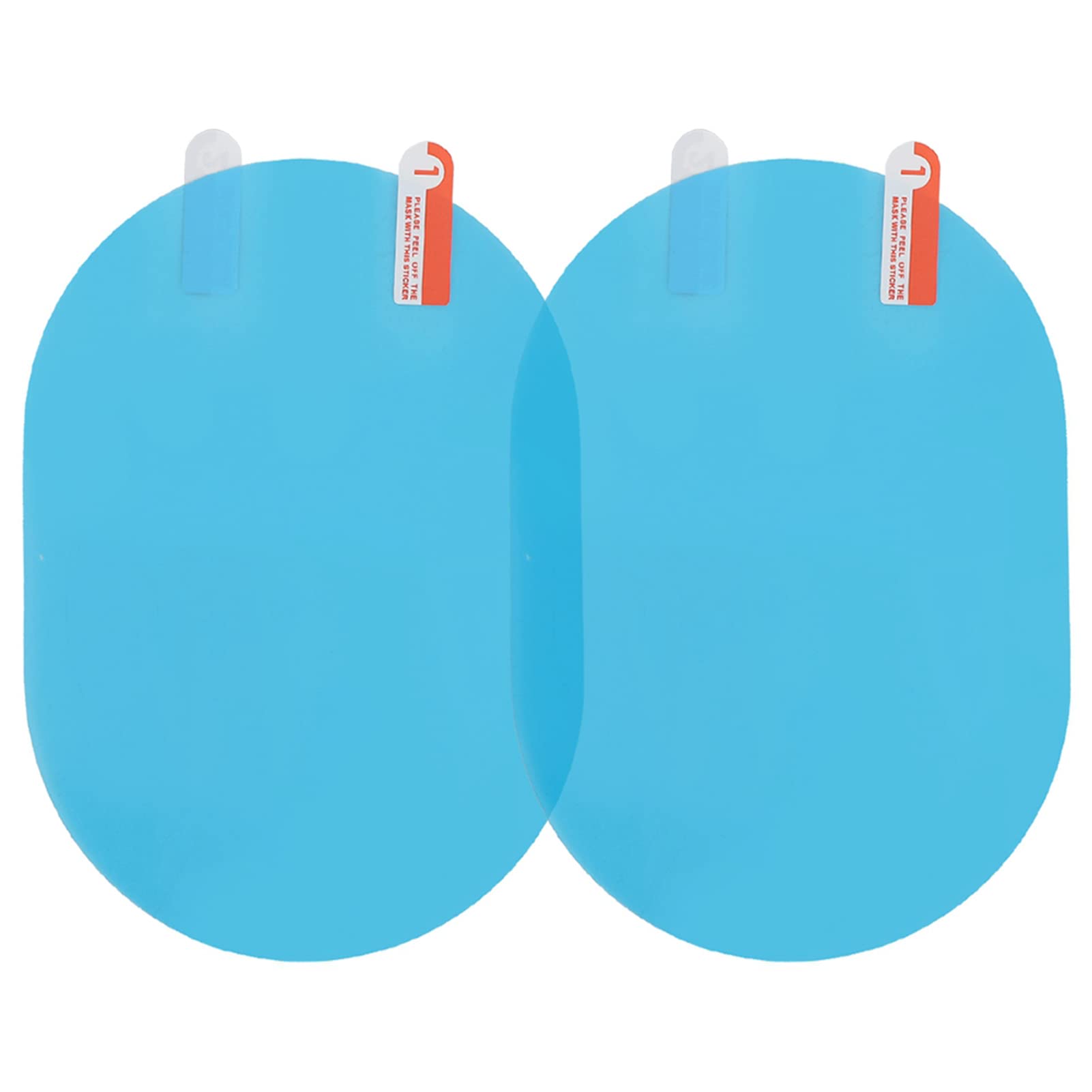 Anti-Beschlag-Regenschutzfolie für Auto-Rückspiegel, 100 X 145 Mm, Ovaler Blauer Regenschutzaufkleber für Verbesserte Sicht von Bediffer