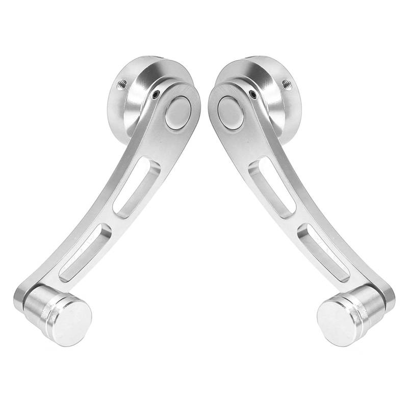 Fensterkurbel, 2 St¨¹ck Universal-Fenstergriff aus Legierung, Auto-Wagent¨¹r-Fensterkurbel-Winder-Kit Oldtimer (Blau, Silber, Schwarz)(Silber),Fensterheber und Zubeh?r von Bediffer