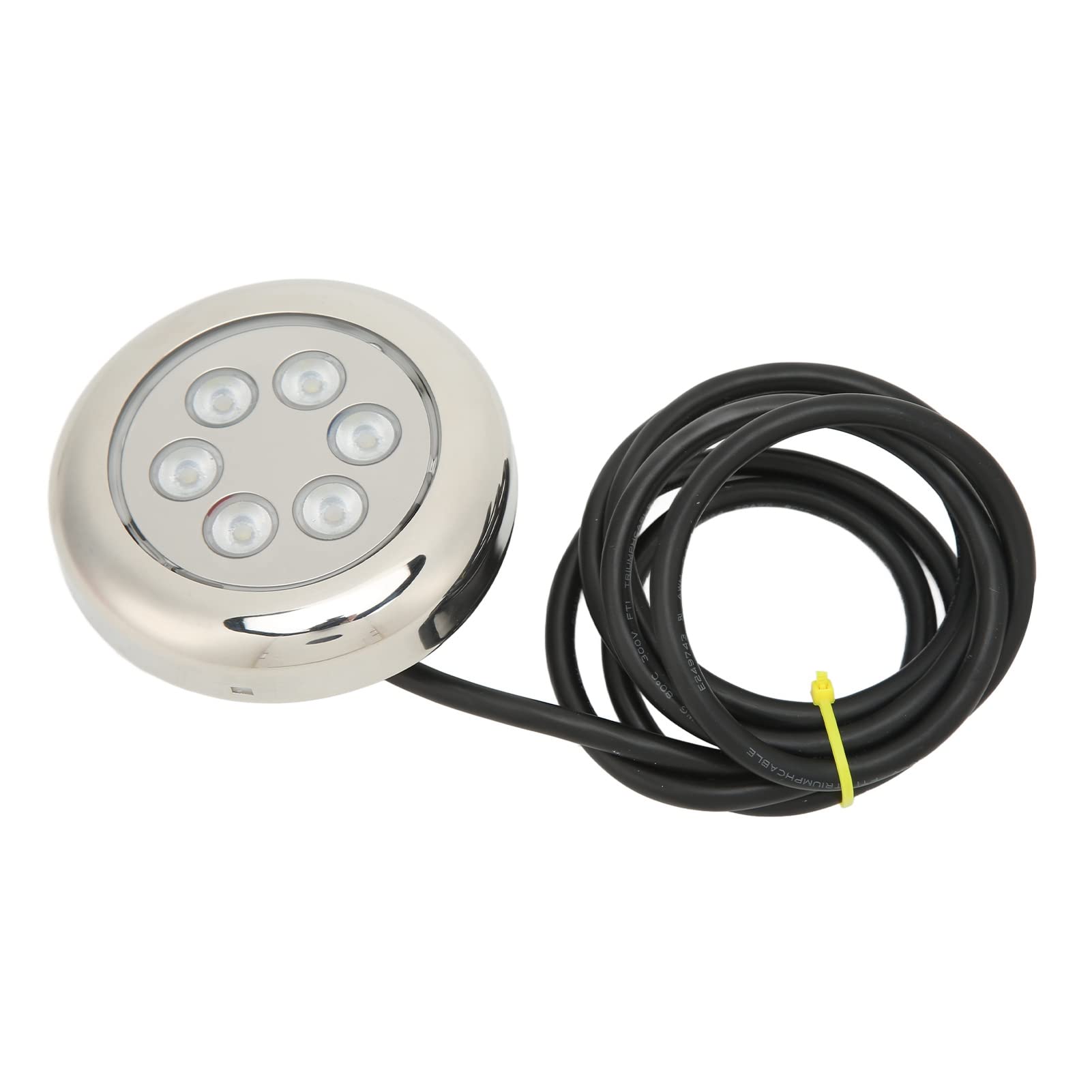 Marine-LED-Licht, IP68 Wasserdichtes Unterwasserlicht aus Edelstahl 316 mit 6 LED-Lampenperlen, 12-24 V 1,5 M Nachtangellicht für Wohnwagen Wohnmobile Boote Yacht Decken Badezimmer Flure(RGBW/22,5 W) von Bediffer