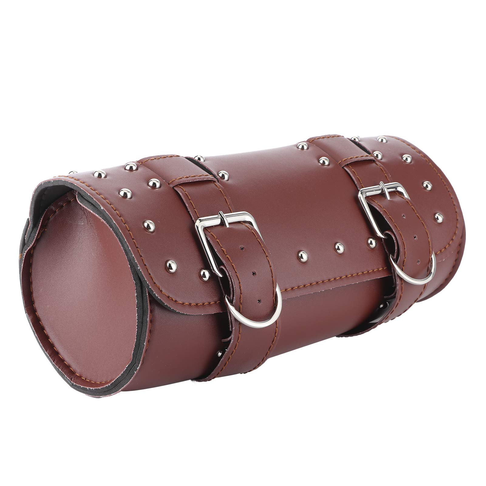 Universal Motorrad Tasche PU Leder Satteltasche Roll Gepäck Motor Ersatz für Motorrad (#1) von Bediffer