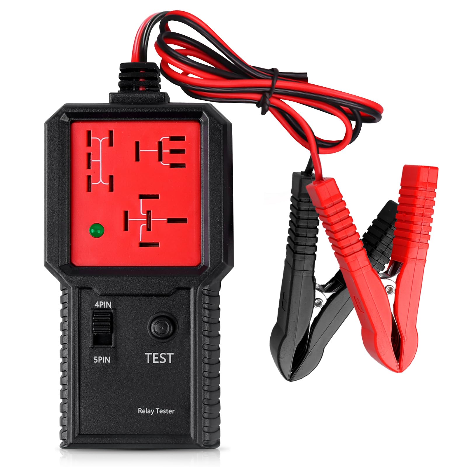 12V/24V Auto Relais Tester, Auto Relais Tester 12V Autobatterie Checker Relais Diagnosegerät Werkzeug mit Clips, Autobatterie Tester für Boot Motorrad Relais-Diagnosewerkzeug für Industrieanlagen 12V/24V Auto Relais Tester, Auto Relais Tester 12V Autobatterie Checker Relais Diagnosegerät Werkzeug mit Clips, Autobatterie Tester für Boot Motorrad Relais-Diagnosewerkzeug für Industrieanlagen von Behogan