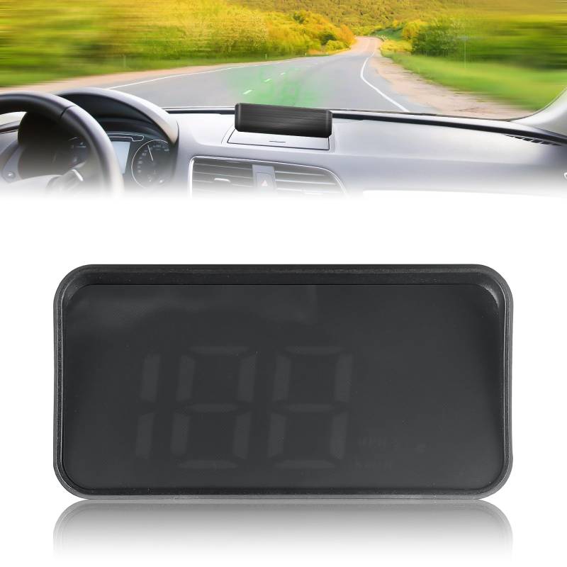 HUD Tachometer-Projektorc, HUD Head Up Display mit GPS+Beidou, Headup Display Auto,USB-Aufladung,Speedometer Large Screen Display Speed MPH GPS Digital Speedometer mit Auto Sensing Helligkeit(KM/H) von Behogan