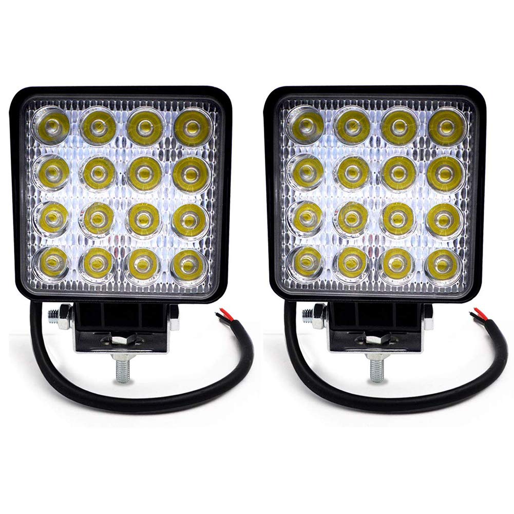 BeiLan Arbeitslichtleiste, LED-Scheinwerfer Auto-Off-Road-Licht Hilfslichter mit 48W LED-Lichtleiste für LKW, Pickup, Auto, ATV (2 Stück) von BeiLan