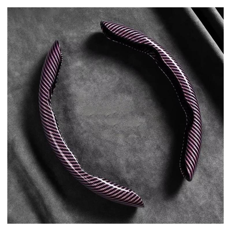 Lenkradschutz Autozubehör 2 Stücke Carbon Faser Silikon Auto Lenkrad Abdeckung Für Jeep Für Renegade Für Kompass Für Patriot Für Cherokee Für Wrangler(Pink) von BeiZhengbhD