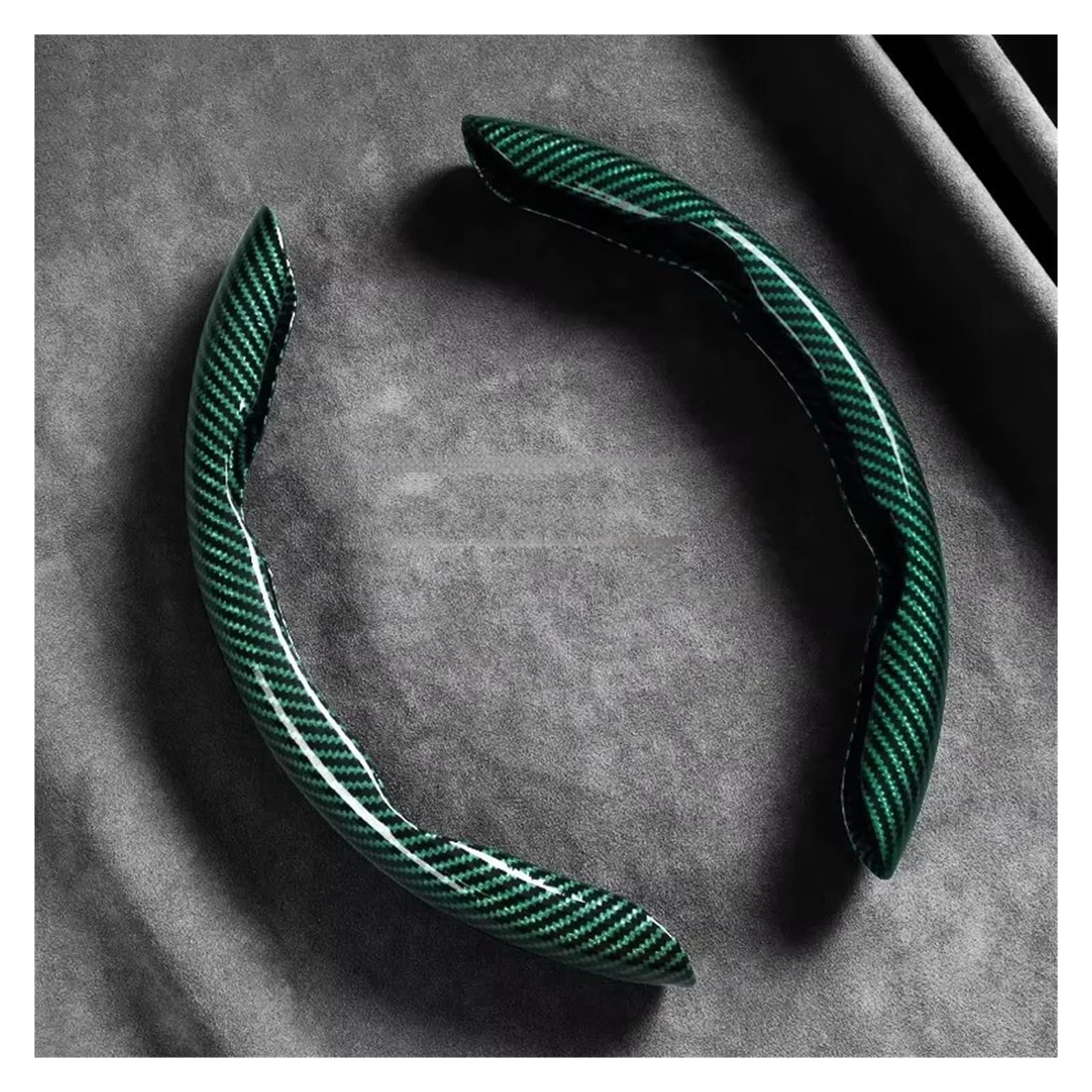 Lenkradschutz Autozubehör 2 Stücke Carbon Faser Silikon Auto Lenkrad Abdeckung rutschfeste Für Pajero Für Outlander Für ASX Für Eclipse Für Lancer Für EX Für Lancer(Green) von BeiZhengbhD