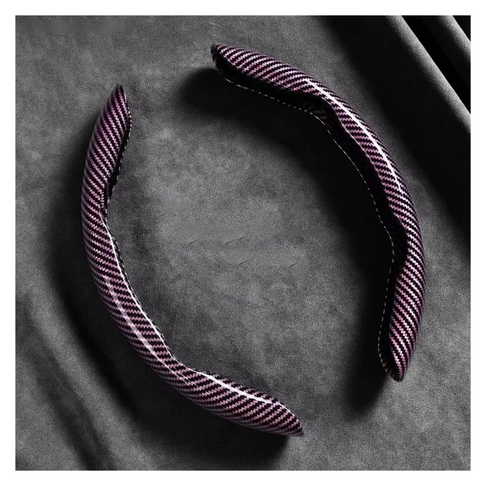 Lenkradschutz Autozubehör 2 Stücke Carbon Faser Silikon Auto Lenkrad Abdeckung rutschfeste Für Peugeot 206 308 307 207 208 3008 407 508 2008(Pink) von BeiZhengbhD