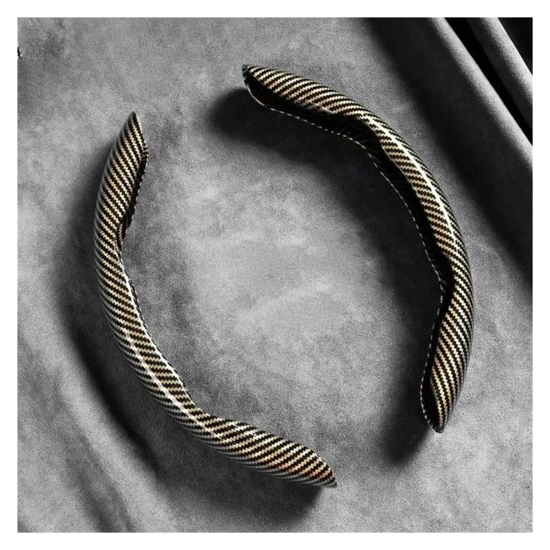 Lenkradschutz Autozubehör 2 Stücke Carbon Faser Silikon Auto Lenkrad Abdeckung rutschfeste Für Suzuki Für SX4 Für S-Cross Für Grand Für Swift Für Jimny Für Vitara Für Baleno(Gold) von BeiZhengbhD