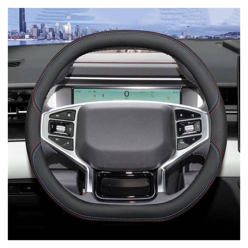 Lenkradschutz Autozubehör Für Chery Für Jetour Für T2 Für Traveller 2023 2024 2025 Autolenkradabdeckung Geflechtlenkradzubehör(Red Blue line) von BeiZhengbhD