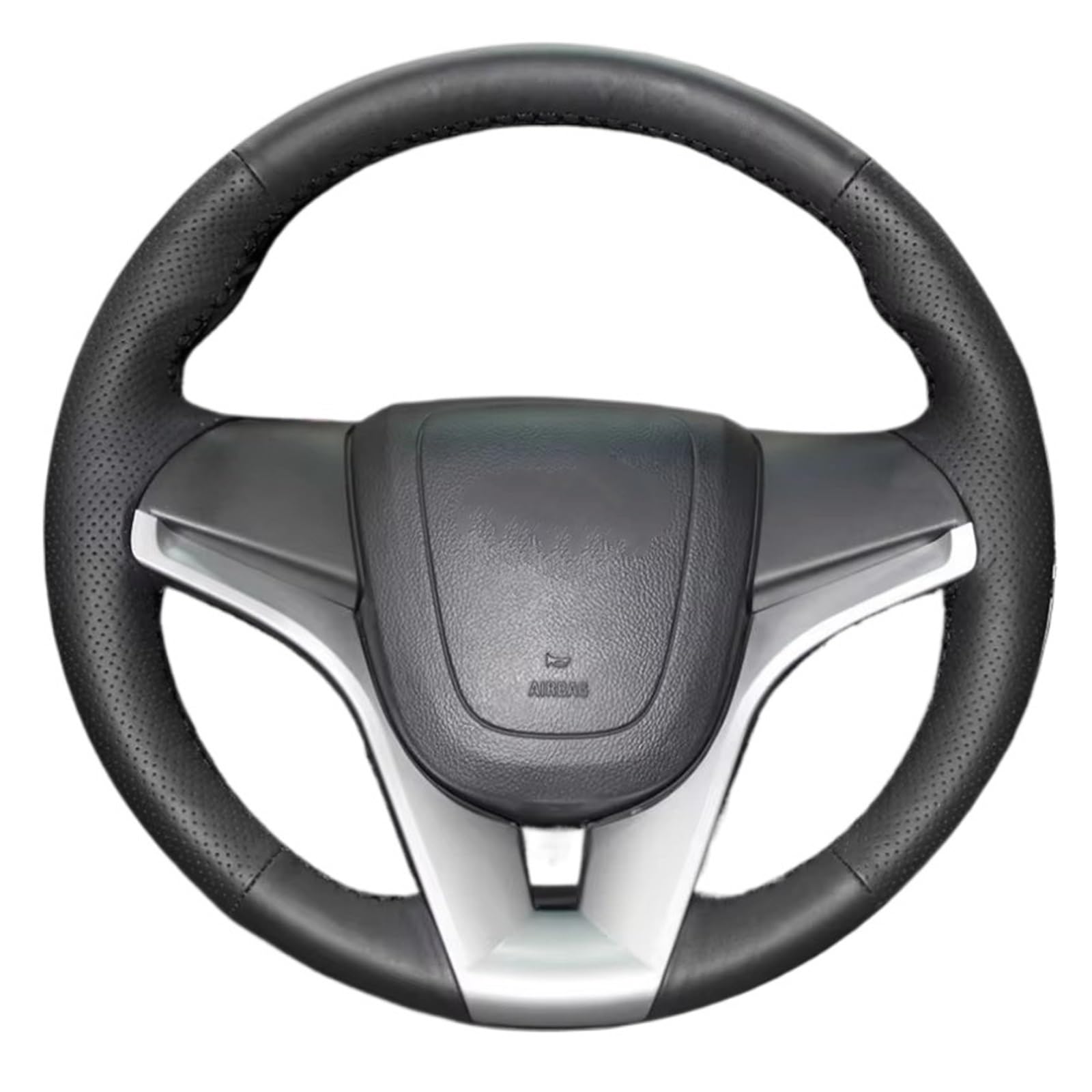 Lenkradschutz Autozubehör Für Chevrolet Für Cruze Für Fließheck Für Limousine 2009-2014 Für Aveo 2011-2014 Für Orlando 2010-2015 Handgenähte Autolenkradabdeckung(Classic BKAL) von BeiZhengbhD