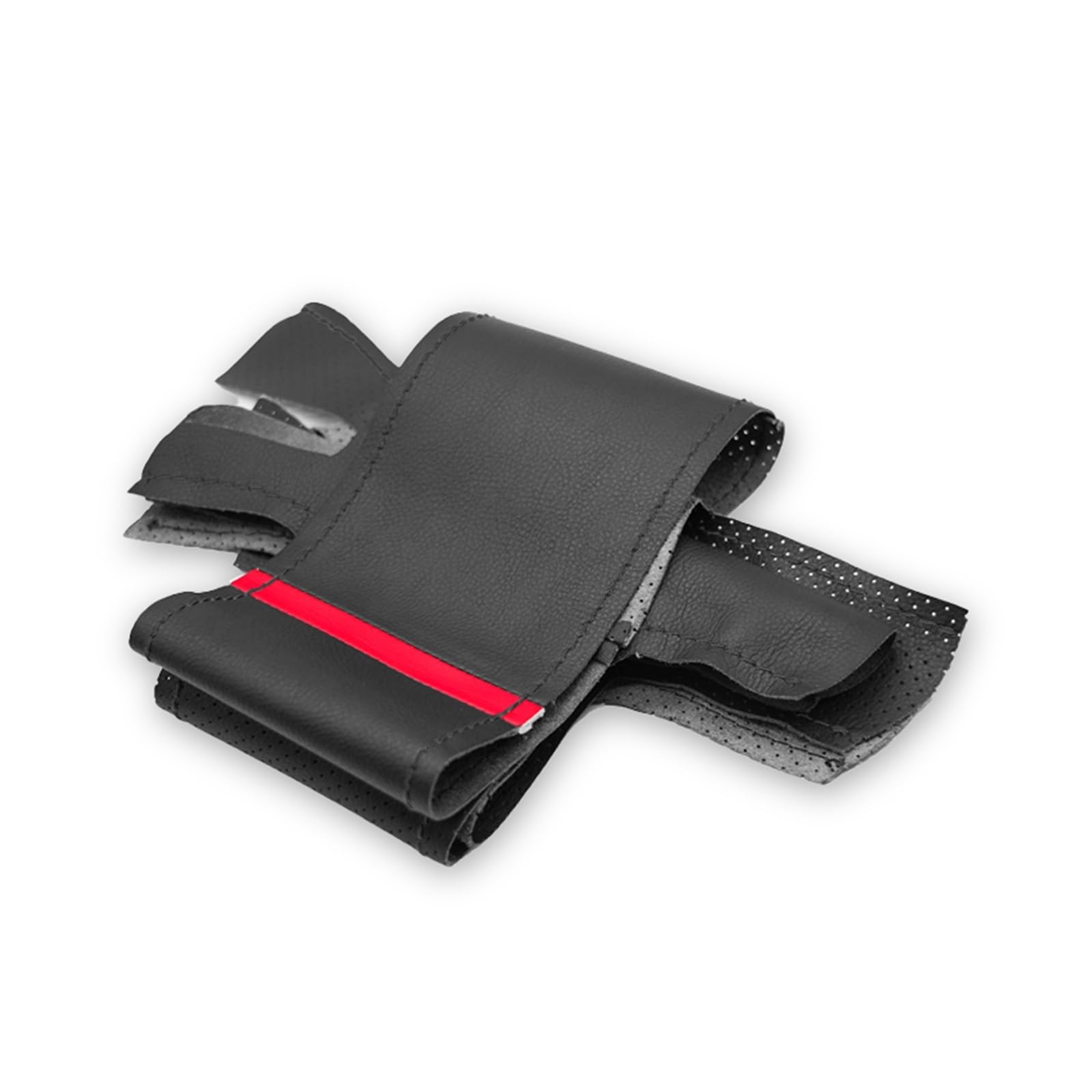Lenkradschutz Autozubehör Für Citroen Für C5 2001-2006 Für Xsara Für Picasso Für Berlingo 2003-2008 Zöpfe Auf Der Lederabdeckung des Autolenkrads(Black line-Red) von BeiZhengbhD