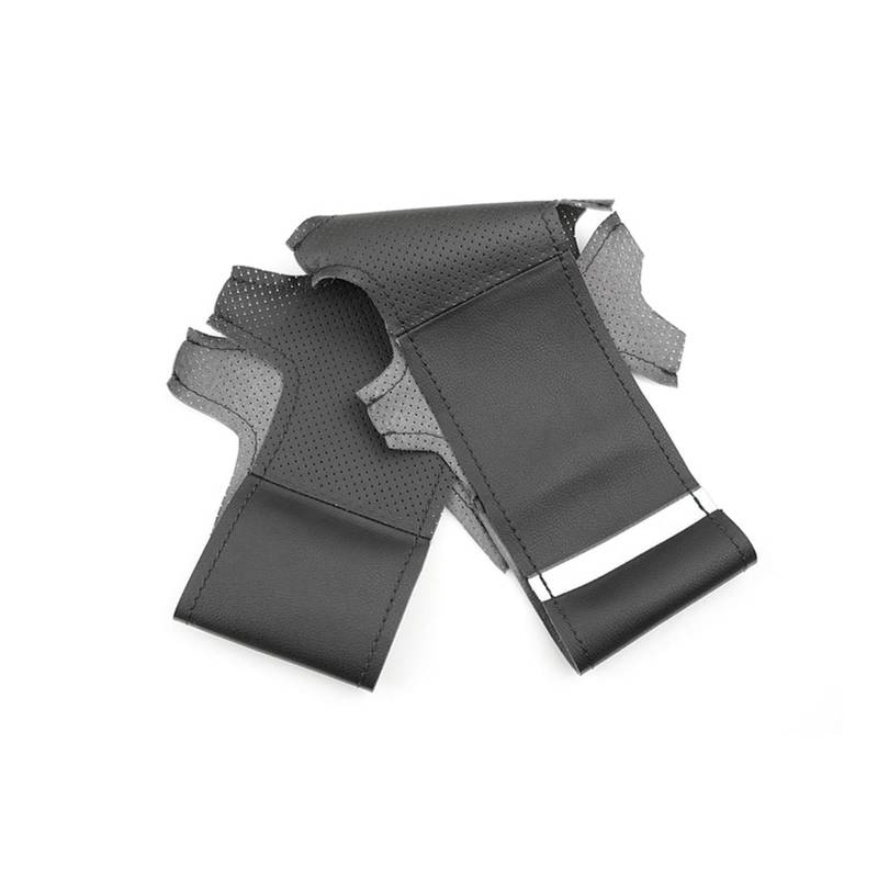 Lenkradschutz Autozubehör Für Fit Für Jazz Für City 2009 2010 2011 2012 2013 Für Insight 2010-2014 Auto-Lenkradabdeckung Handgeflochtener Perforierter Lederbesatz(Black line-White) von BeiZhengbhD