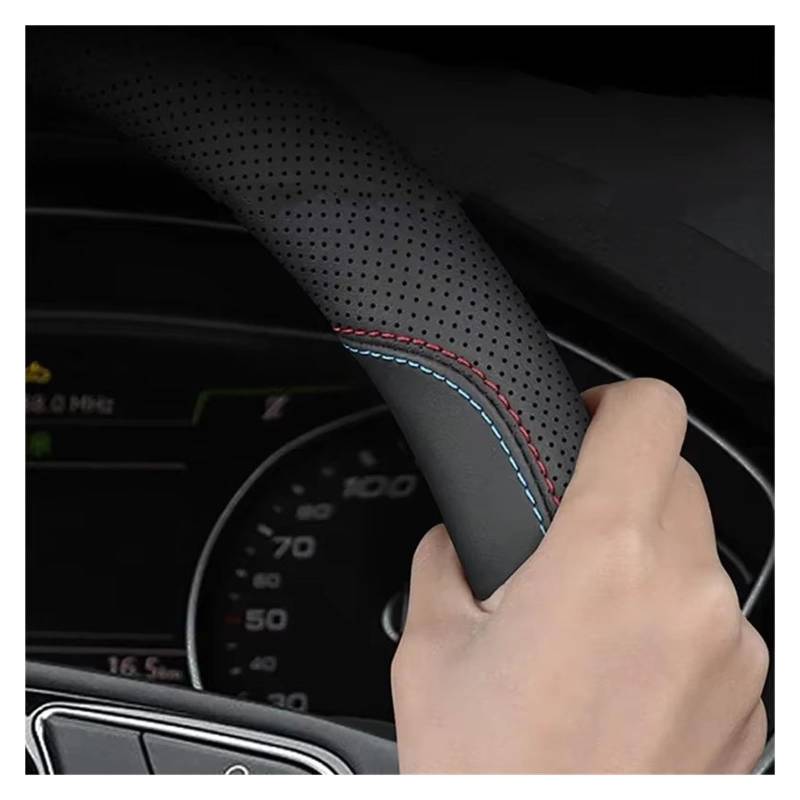 Lenkradschutz Autozubehör Für Ford Für Edge Für Edge L 2023 2024 2025 Autolenkradabdeckung Doppel-D-Typ-Lenkrad(Style 4) von BeiZhengbhD