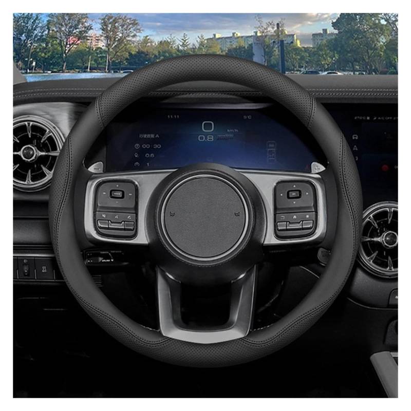 Lenkradschutz Autozubehör Für Great Für Wall Für Tank 500 Für Hi4t 300 2022 2023 2024 Rundes Lenkrad Auto-Lenkrad-Abdeckungswickel(Black line) von BeiZhengbhD