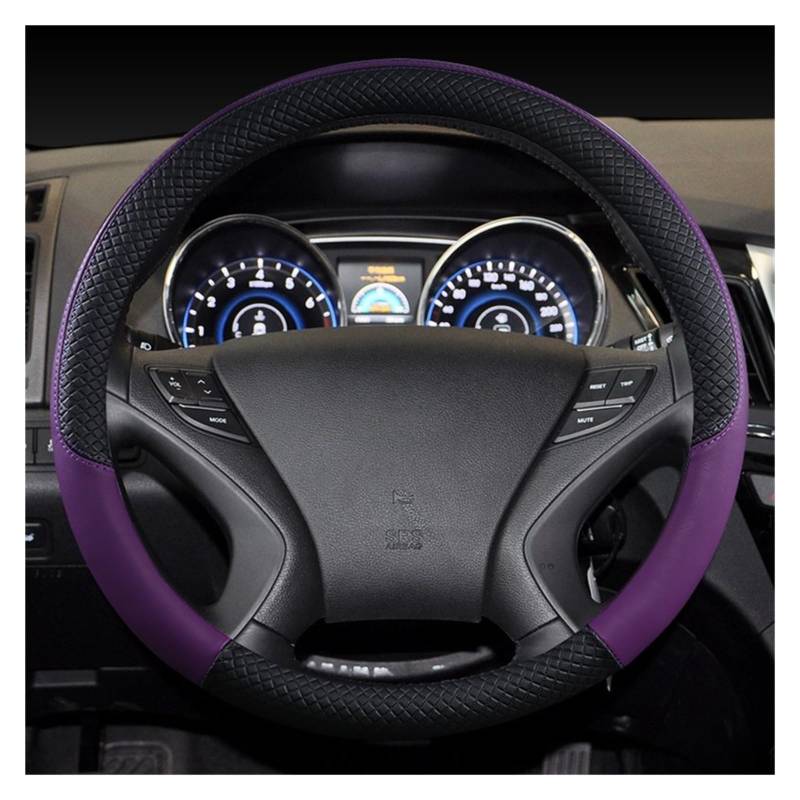 Lenkradschutz Autozubehör Für Hyundai Für Palisade Für Solaris Für Veloster Für Ix35 2018 2019 2020 2021 Autolenkradabdeckung Leder(Purple) von BeiZhengbhD