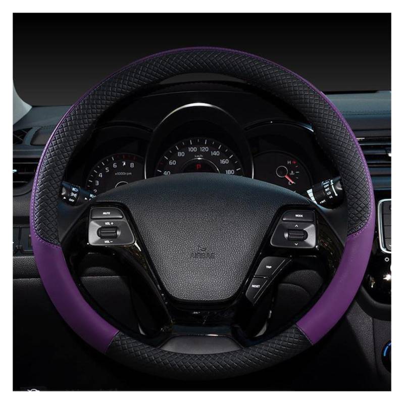 Lenkradschutz Autozubehör Für Kia Für Picanto Für Morning Auto Lenkradbezug Lenkrad Braid Leder Autozubehör Innenausstattung(Purple) von BeiZhengbhD