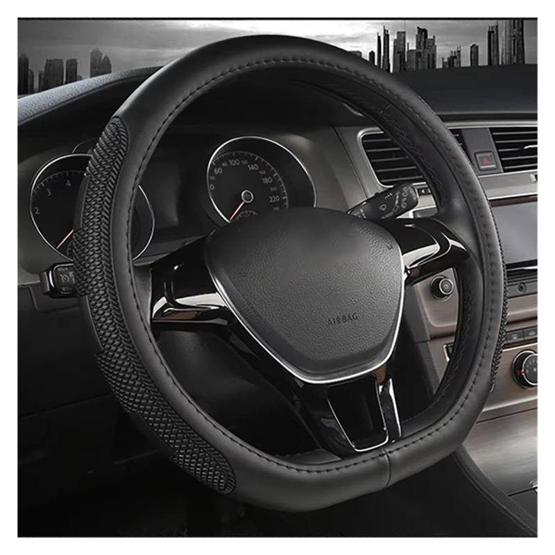 Lenkradschutz Autozubehör Für OMODA Für C5 Für S5 2022 2023 2024 rutschfeste D-Form Auto-Lenkradabdeckung Wrap(Black) von BeiZhengbhD
