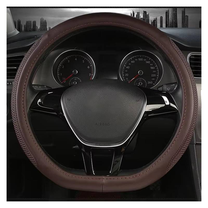 Lenkradschutz Autozubehör Für OMODA Für C5 Für S5 2022 2023 2024 rutschfeste D-Form Auto-Lenkradabdeckung Wrap(Coffee) von BeiZhengbhD