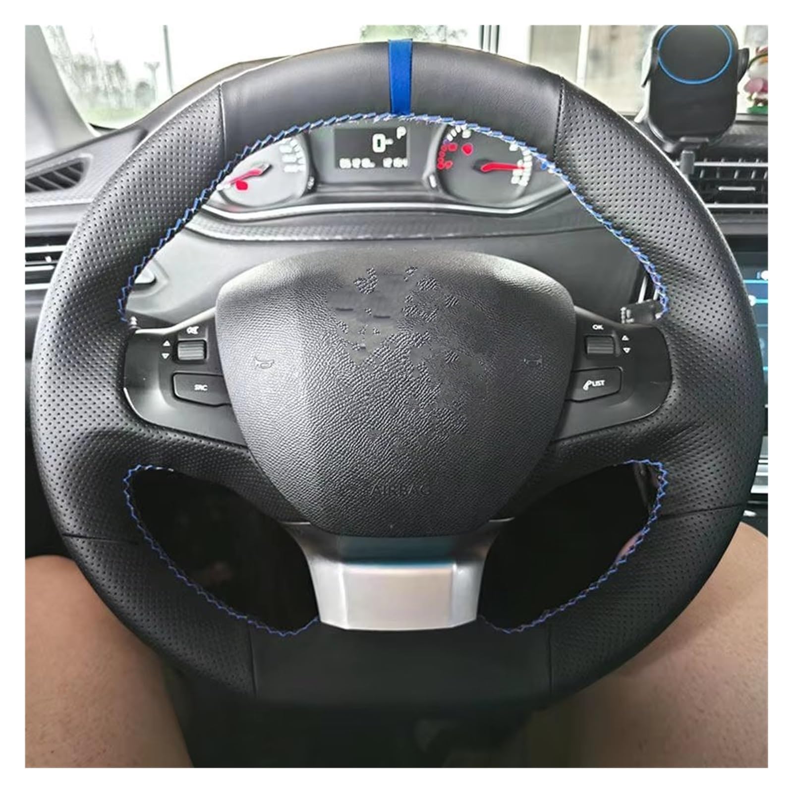 Lenkradschutz Autozubehör Für Peugeot 308 2014 2015 2016 2017 2018 2019 2020 Auto-Lenkradabdeckung Aus Perforiertem Mikrofaser-Leder Mit Blauer Linienstreifenverkleidung Lenkradschutz Autozubehör Für Peugeot 308 2014 2015 2016 2017 2018 2019 2020 Auto-Lenkradabdeckung Aus Perforiertem Mikrofaser-Leder Mit Blauer Linienstreifenverkleidung von BeiZhengbhD