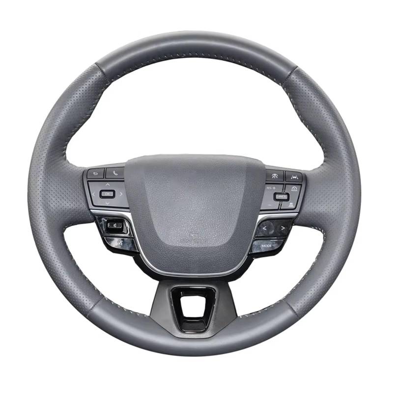 Lenkradschutz Autozubehör Für Toyota Für Alphard Für IV 2023 2024 2025 Handnähte Autolenkradabdeckung Wrap Braid Lenkrad(Red Thread) von BeiZhengbhD