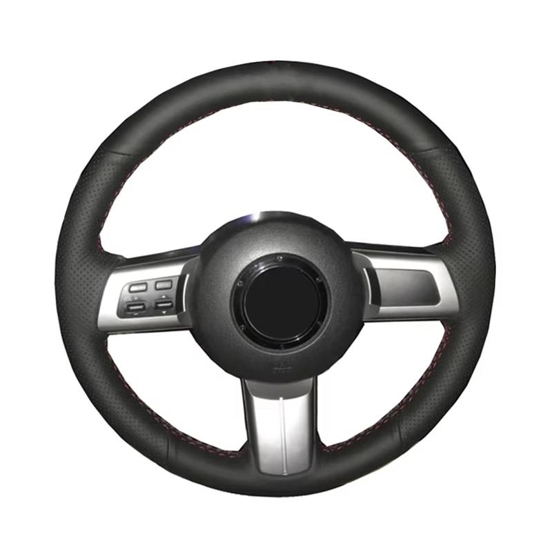 Lenkradschutz Autozubehör Handnähende Auto-Lenkradabdeckung Für Mazda Für MX-5 Für Miata NC 2005-2015 Für MX5 2014 2013 2012 2011 2010 2009(Yellow Thread) von BeiZhengbhD