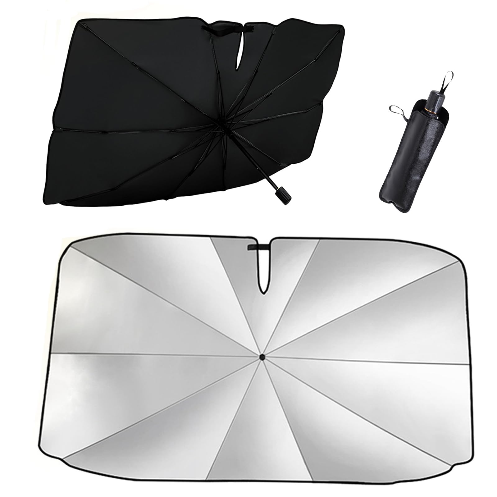 Sonnenschutz Auto Frontscheibe für Windschutzscheibe, 138x78cm Auto Sonnenschutz Frontscheibe, UV-Schutz & Hitzeschutz | Universell für alle Fahrzeuge | Premium-Material mit Schnellaufbau-System Sonnenschutz Auto Frontscheibe für Windschutzscheibe, 138x78cm Auto Sonnenschutz Frontscheibe, UV-Schutz & Hitzeschutz | Universell für alle Fahrzeuge | Premium-Material mit Schnellaufbau-System von Beibeijia