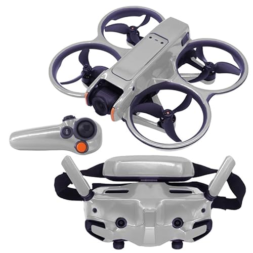 BeisDirect Avata 2 Aufkleber für DJI Drohne Zubehör, PVC Skin Dekorative Set für Body + RC Motion 3 + Brille 3, Decal Set (Silber) von BeisDirect