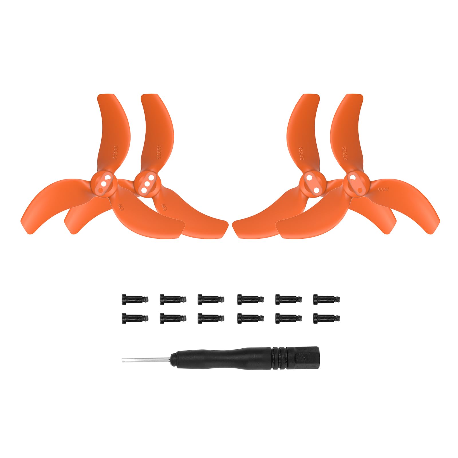 BeisDirect Avata 2 Propeller Ersatz Prop Blades Low Noise 23032S Propellerflügel für DJI Avata 2 Drohnenzubehör Exklusive Schrauben & Schraubendreher (2 Paar Orange) von BeisDirect