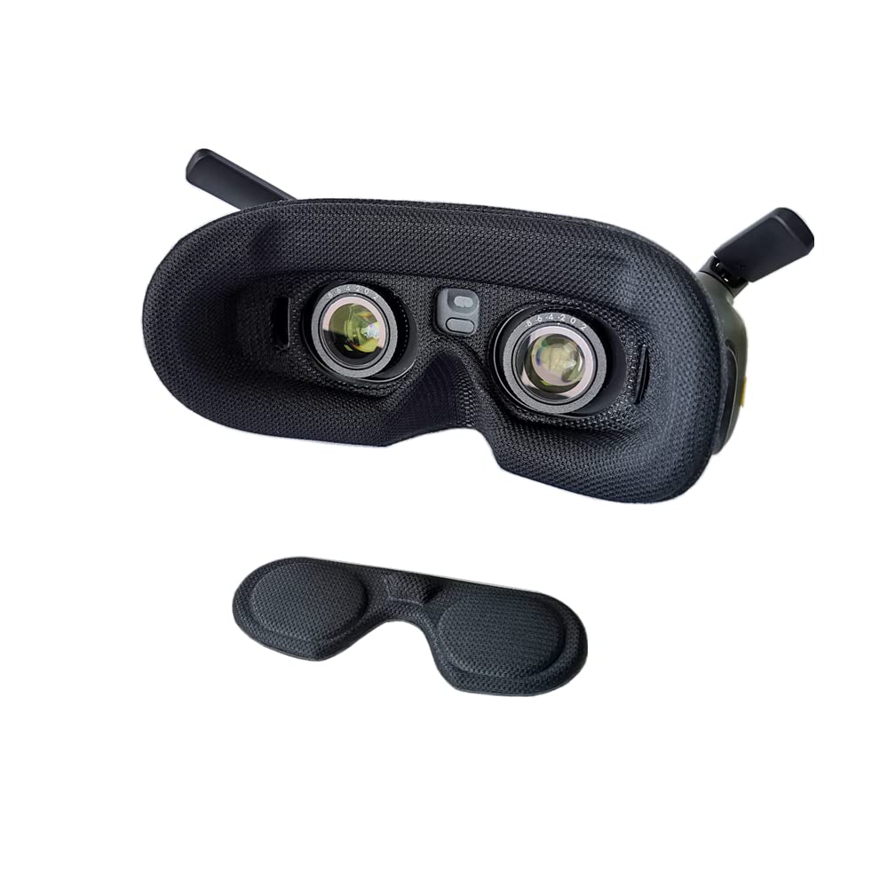 BeisDirect Drohnenbrille, 2 Schaumstoffpolsterung, Schwamm, bequemes Gesichts-Augenpolster, Augenmaske, Ersatz für DJI AVATA-Brille, 2 Brillenzubehör (Schwarz + Schutzabdeckung) von BeisDirect