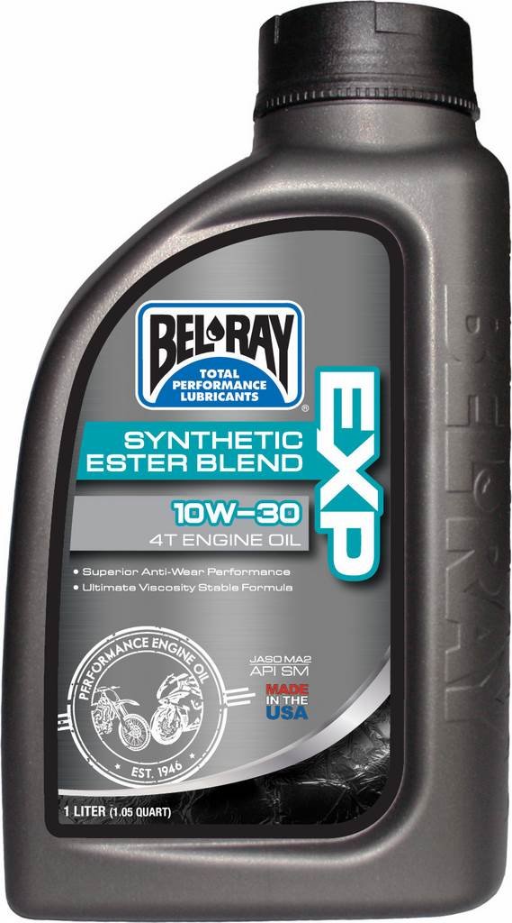 Flasche Motoröl 1L Bel-Ray 4T EXP Synthetic Ester Blend 10W-30 von Bel-Ray