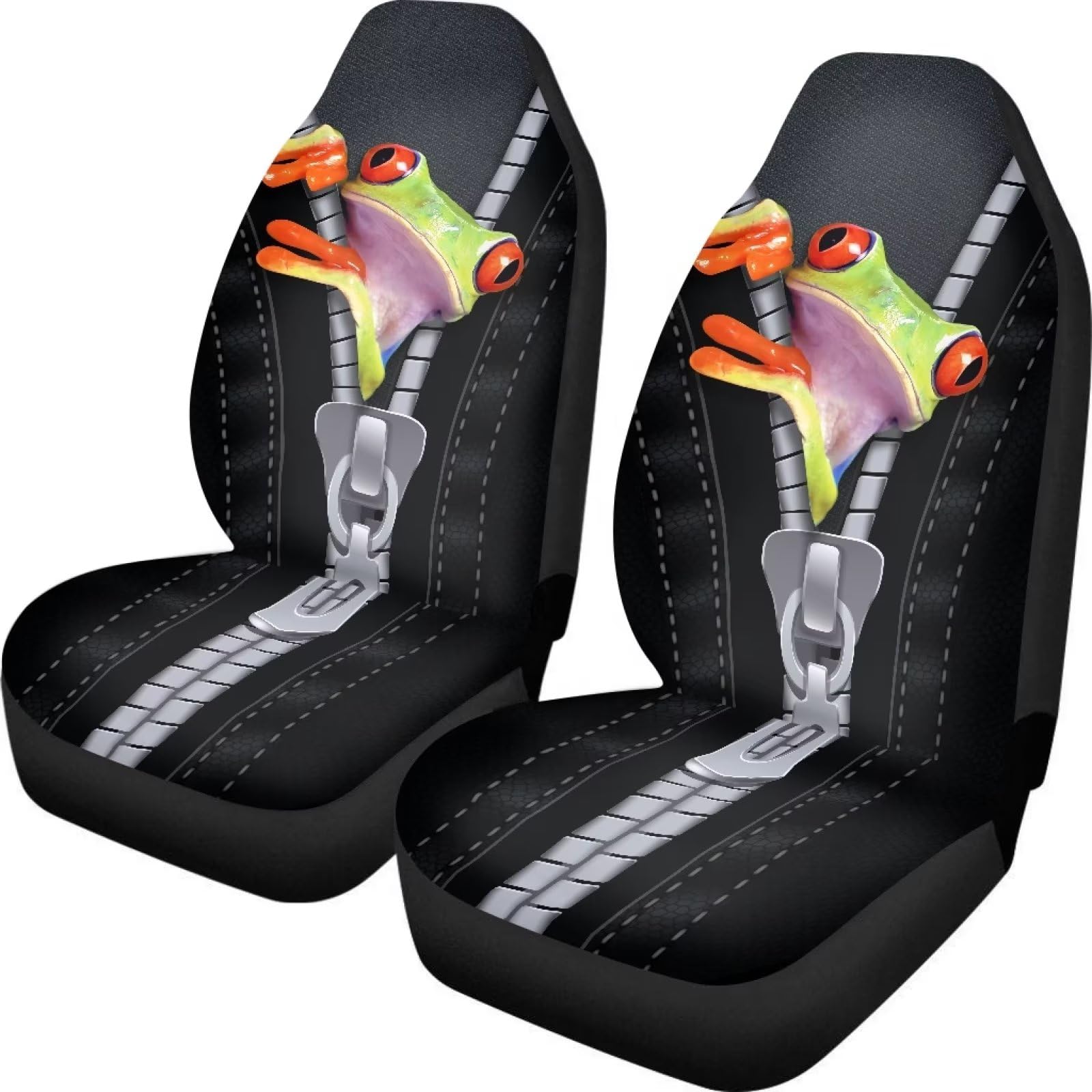 Belidome 2 Stück Lizard Autositzschoner Universal Vordere Schalensitzbezüge Verschleißfeste Auto Sitzbezüge, Einheitsgröße von Belidome