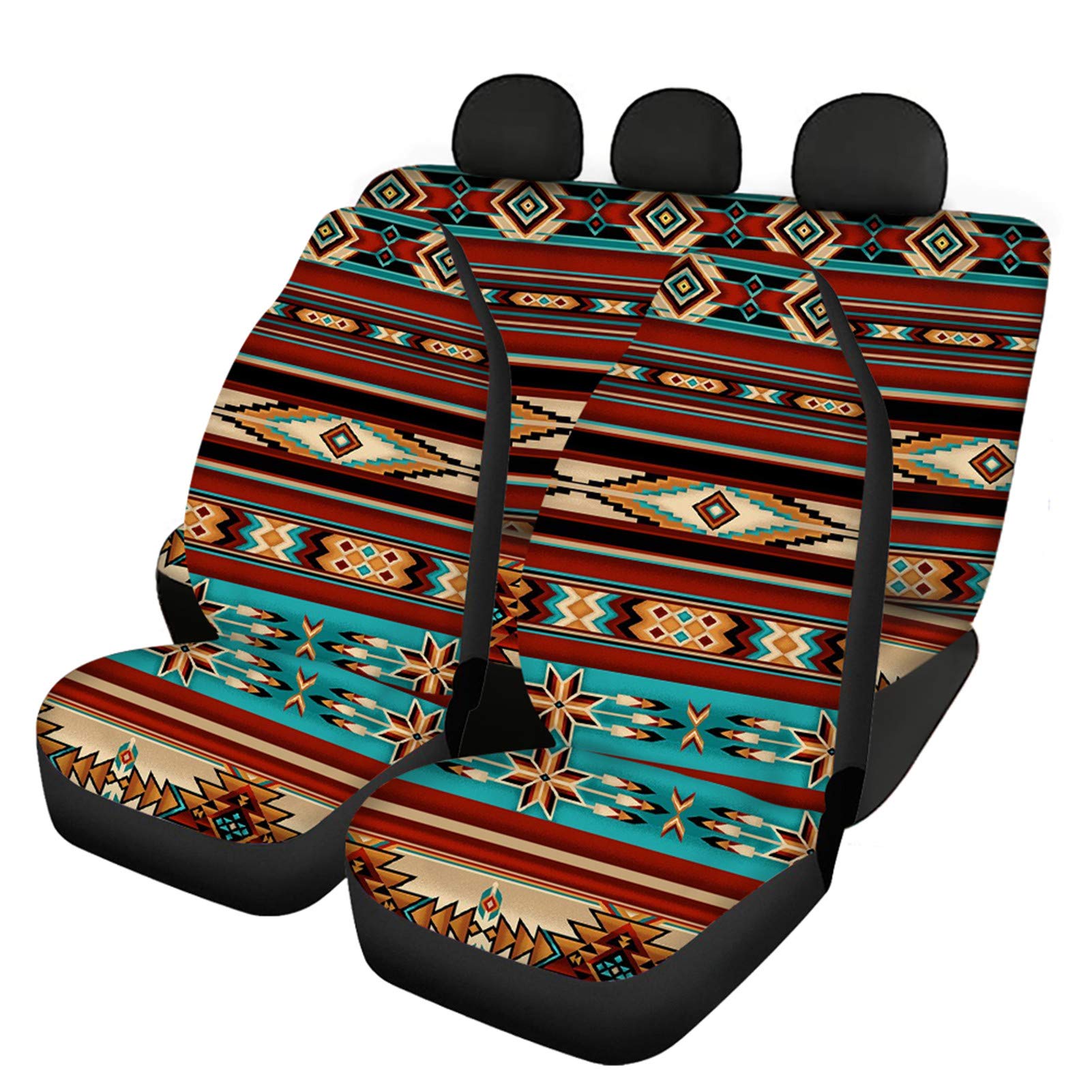 Belidome Autositzbezüge mit Azteken-Streifen, für Damen und Herren, dünn, weich, universal, Auto-Dekor von Belidome