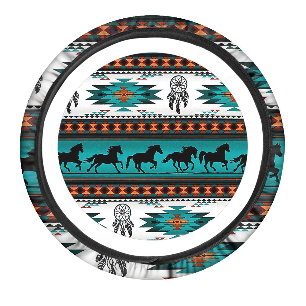 Belidome Aztec American Indianer Pferd Traumfänger Auto Lenkradbezug Anti-Rutsch Komfort Schutz für Auto Sedab SUV Belidome Aztec American Indianer Pferd Traumfänger Auto Lenkradbezug Anti-Rutsch Komfort Schutz für Auto Sedab SUV von Belidome