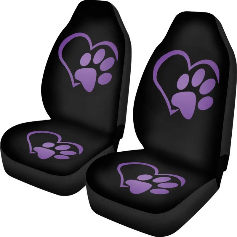 Belidome Autositzbezüge mit Hundepfoten-Design, komplettes Set für Damen und Herren, universal, weicher Autoschutz von Belidome