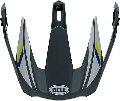 Bell MX-9 Adventure MIPS Alpine, Helmschirm - Dunkelgrau/Hellgrau/Blau/Gelb von Bell