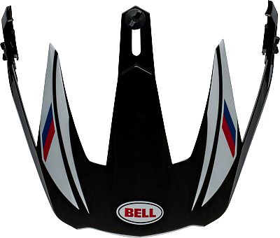 Bell MX-9 Adventure MIPS Alpine, Helmschirm - Schwarz/Weiß/Rot/Blau von Bell