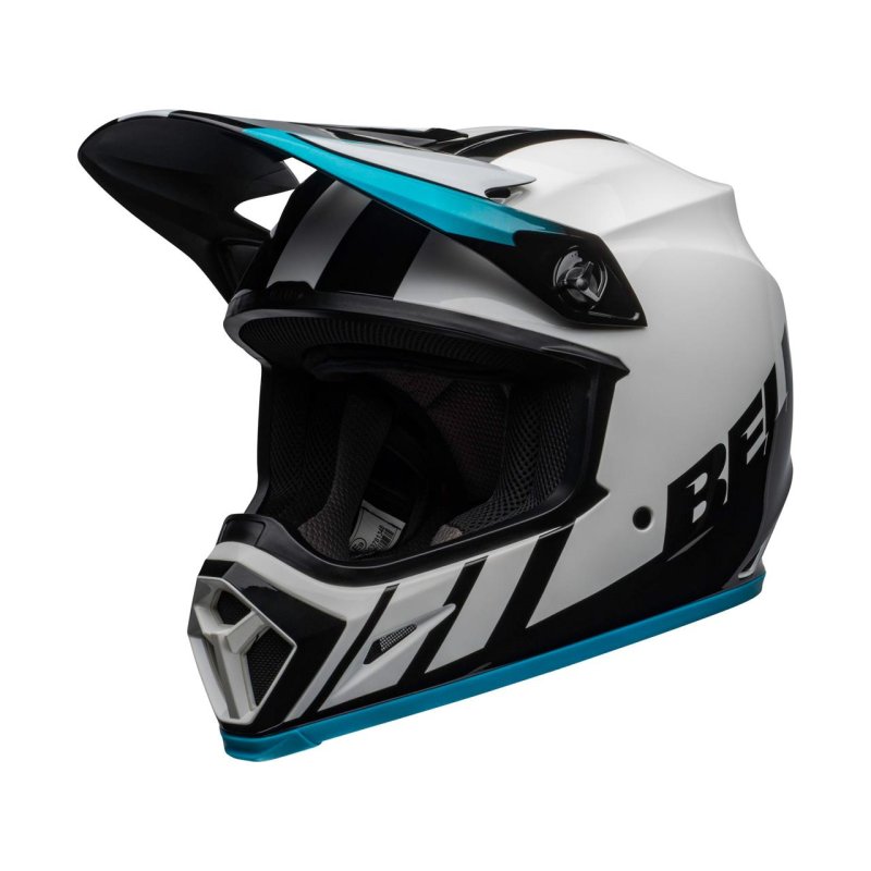 Bell MX 9 Mips Motocross Helm weiss blau von Bell