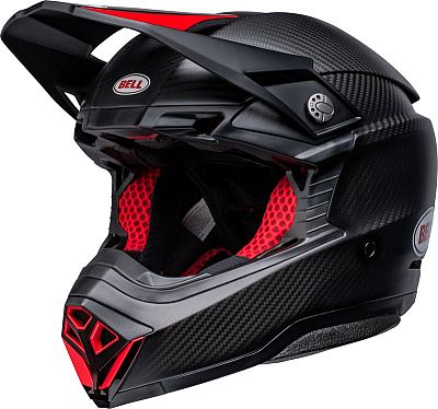 Bell Moto-10 Spherical Solid, Crosshelm - Schwarz/Rot - XL von Bell