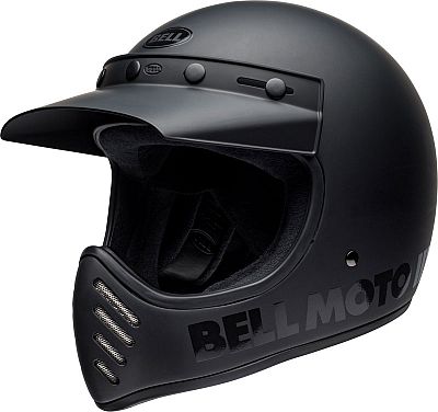 Bell Moto-3 Classic, Motocrosshelm - Matt-Schwarz/Schwarz - M von Bell