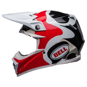 Bell Moto-9S Flex HC Reef Crosshelm Rot Weiss Schwarz von Bell