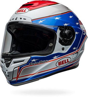 Bell Race Star DLX Flex Beaubier 24, Integralhelm - Weiß/Rot/Blau - M von Bell