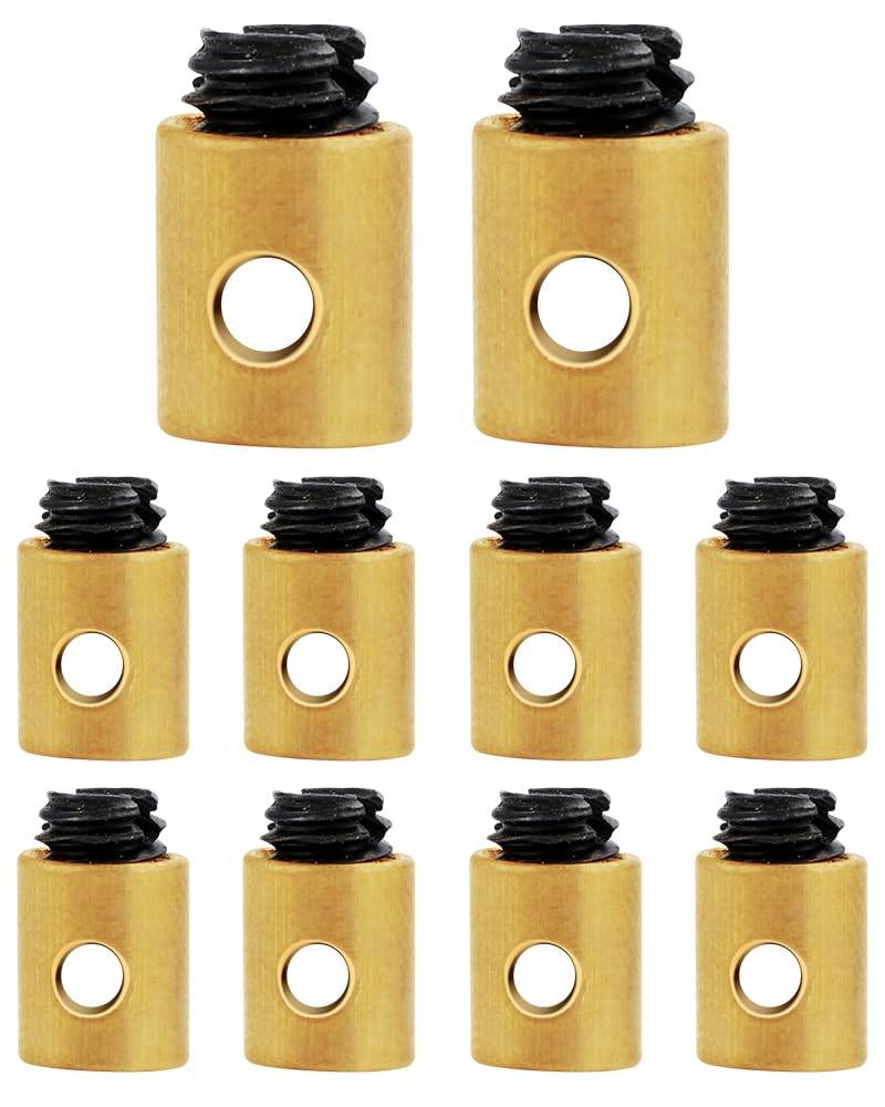 10 Stück Bremszug Nippel Schrauben, Lötfreie Ersatzteile für Motorrad Gaszug, Nippel Zubehör für Auto Motorrad Fahrrad Metall, 5x6 mm von BellaGesundheit