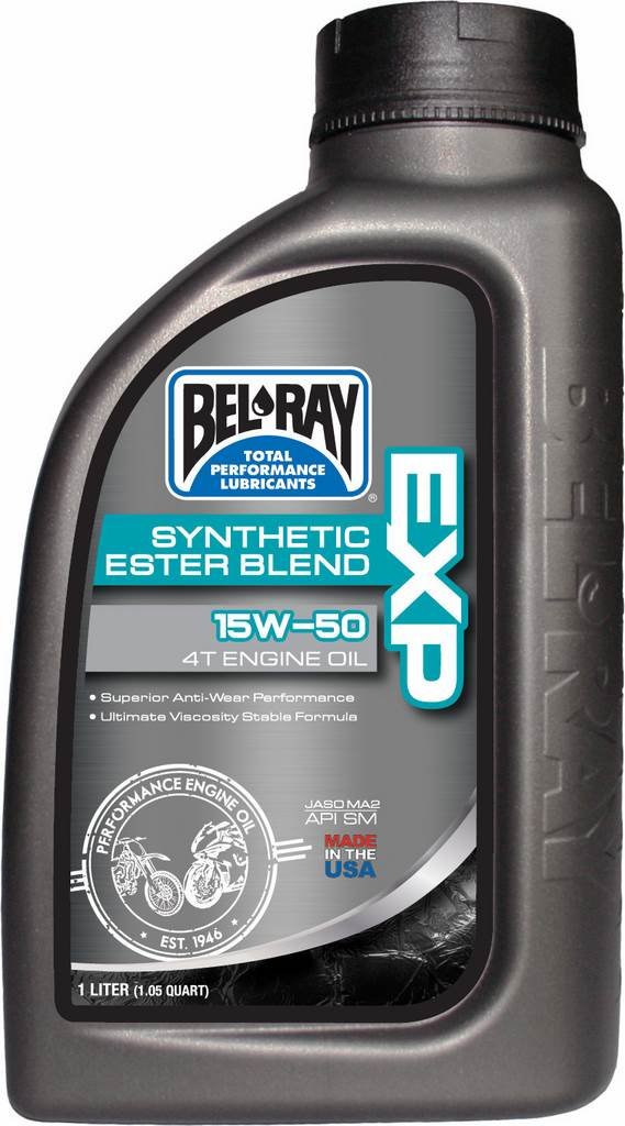 Flasche Motoröl 1L Bel-Ray 4T EXP Synthetic Ester Blend 15W50 von Bel-Ray