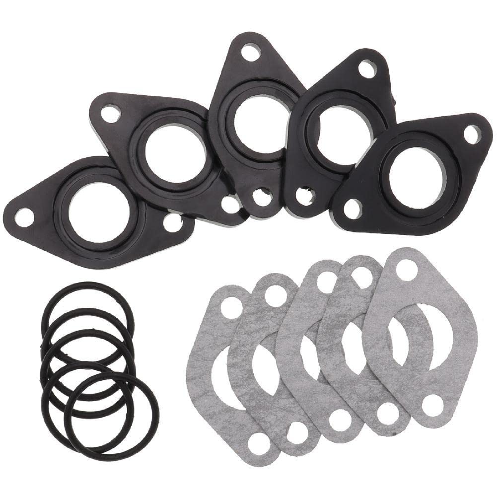 Bemvp Isolator Vergaserdichtung 5set Motorradansaugkrümmer Dichtung Universal Vergasertor-ansaugkrümmer O-Spacer Bemvp Isolator Vergaserdichtung 5set Motorradansaugkrümmer Dichtung Universal Vergasertor-ansaugkrümmer O-Spacer von Bemvp