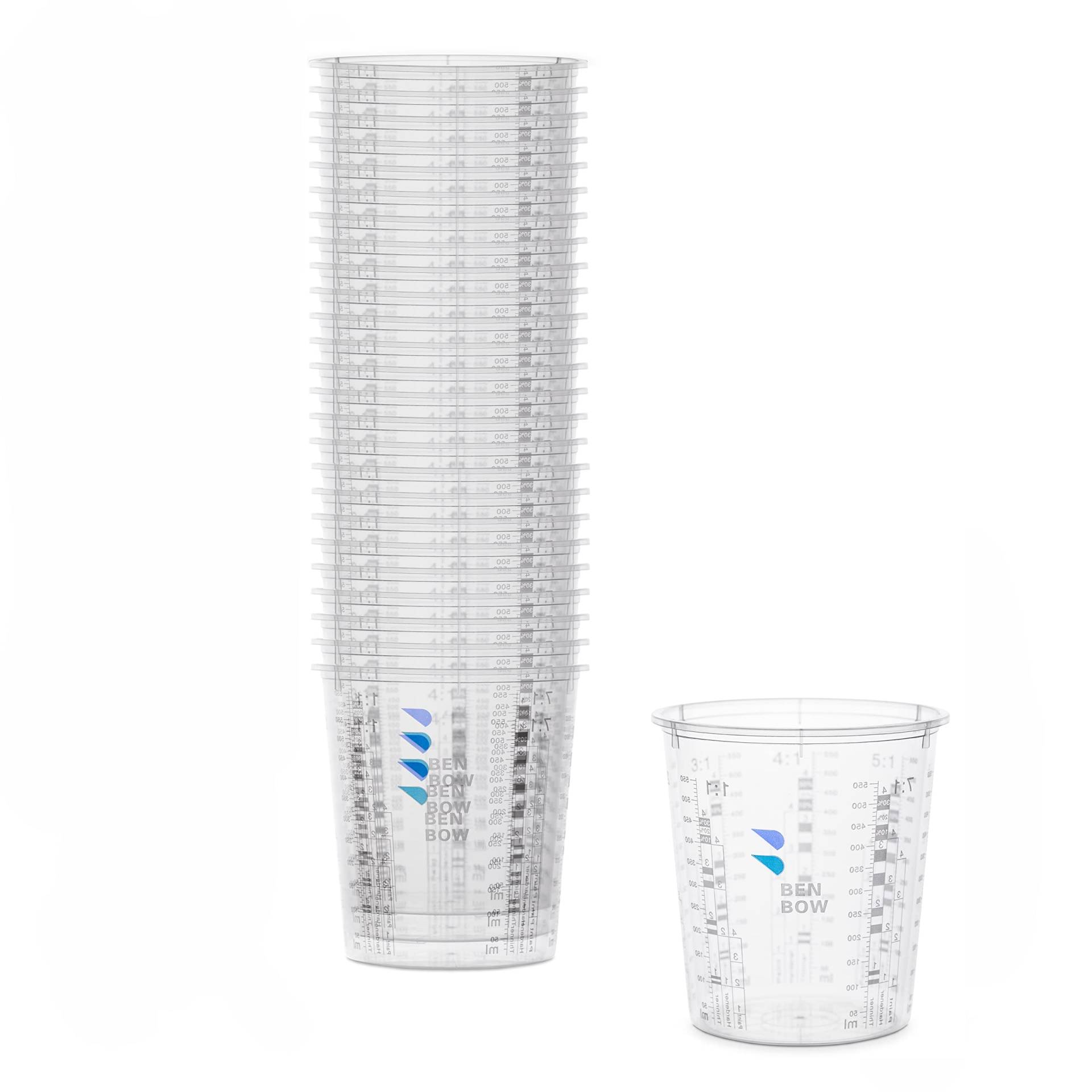 BenBow Profi-Messbecher 25x 680ml ohne Deckel mit vielfältiger Skalierung - Becher mit Skala Mischbecher Lackmischbecher Meßbecher Lackbecher Einwegmischbecher BenBow Profi-Messbecher 25x 680ml ohne Deckel mit vielfältiger Skalierung - Becher mit Skala Mischbecher Lackmischbecher Meßbecher Lackbecher Einwegmischbecher von BenBow