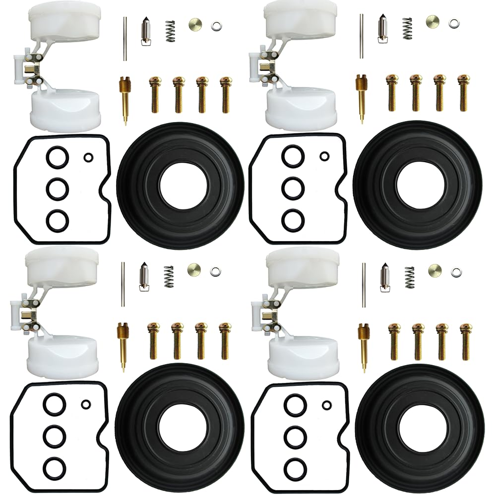BenTsD Kompatibel mit 4er-Pack Vergaser-Reparatursatz Membranschwimmer verwendet bei Suzuki Bandit 600 GSF600S 1996-2003, Vergaser-Umbausatz BenTsD Kompatibel mit 4er-Pack Vergaser-Reparatursatz Membranschwimmer verwendet bei Suzuki Bandit 600 GSF600S 1996-2003, Vergaser-Umbausatz von BenTsD